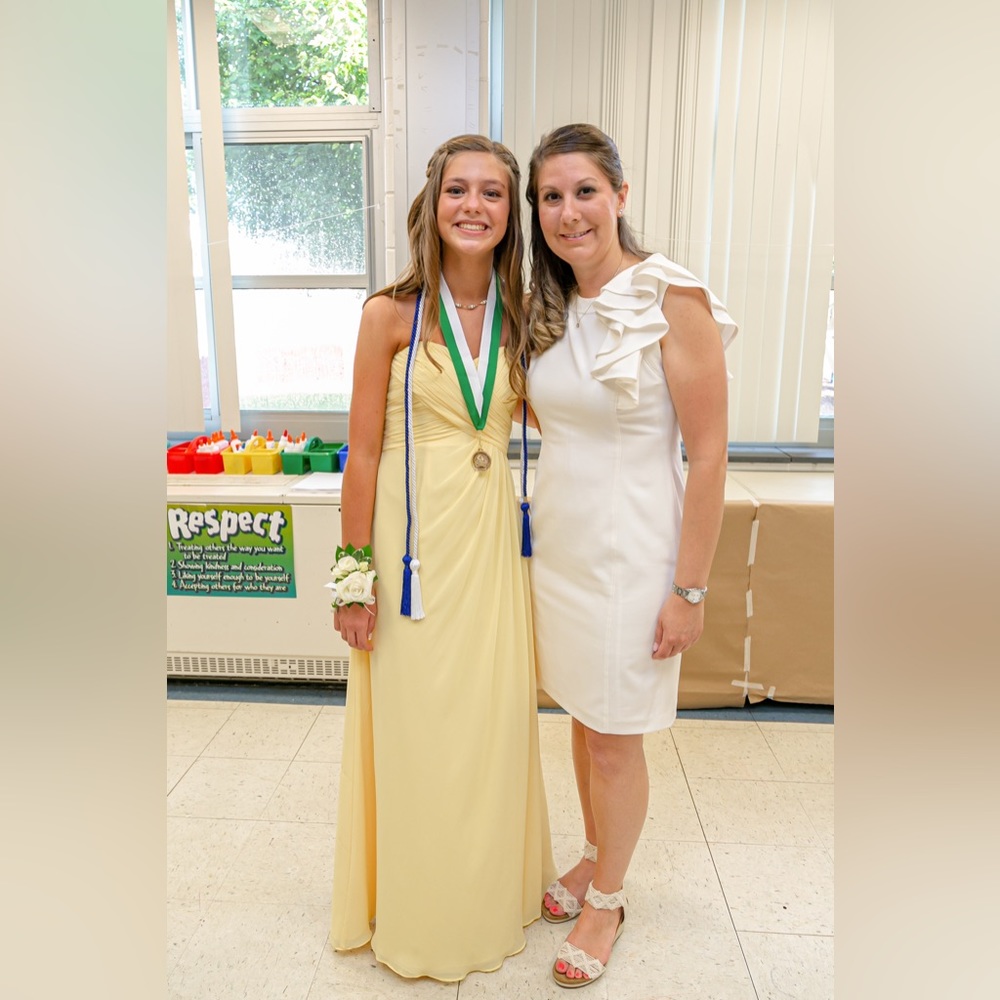 Classy pale yellow dress! Worn once 8th grade formal graduation. Size 0
